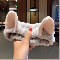 Headband Face Mask Wash Hairband Simple Cat Ears Cute Non-slip Headband Wholesale Nihaowholesale sku image 4