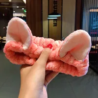 Headband Face Mask Wash Hairband Simple Cat Ears Cute Non-slip Headband Wholesale Nihaowholesale sku image 1