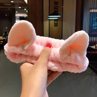 Headband Face Mask Wash Hairband Simple Cat Ears Cute Non-slip Headband Wholesale Nihaowholesale sku image 7