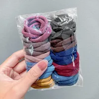 Korean Candy Color Towel Hair Ring Combination Set Simple And Versatile Rubber Band Hair Headdress Wholesale Nihaowholesale sku image 1