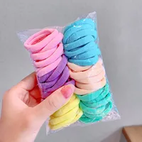 Korean Candy Color Towel Hair Ring Combination Set Simple And Versatile Rubber Band Hair Headdress Wholesale Nihaowholesale sku image 3