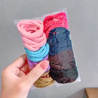 Korean Candy Color Towel Hair Ring Combination Set Simple And Versatile Rubber Band Hair Headdress Wholesale Nihaowholesale sku image 4