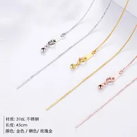 Stainless Steel 14K Gold Plated Simple Style U Shape Necklace main image 2