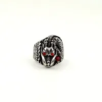Hot-selling Jewelry Retro Punk Ring Leading Tiger Animal Big Ring Wholesale Nihaowholesale sku image 3