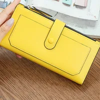 Korean Creative New Zipper Buckle Clutch Bag Long Multi-functional Pu Leather Wallet Wholesale Nihaowholesale main image 2
