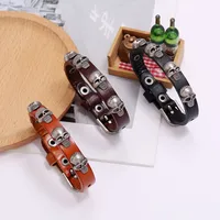 Hot-selling Accessories New Punk Style Skull Leather Trend Men And Women Student Jewelry Bracelet main image 2
