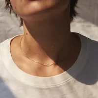 Fashion Short Women's Chain 316l Titanium Steel 14k Gold Plated Necklace Clavicle Chain Nihaowholesale main image 4