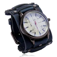 Hot-selling  Retro Cowhide Watch Adjustable Punk Men's Leather Bracelet Wholesale Nihaowholesale sku image 3