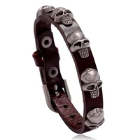 Hot-selling Accessories New Punk Style Skull Leather Trend Men And Women Student Jewelry Bracelet sku image 2