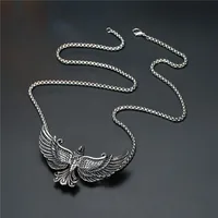 European And American New Punk Rock Hip Hop Tiger Eagle Scorpion Animal Pendant Necklace Personality Retro Silver Necklace main image 2
