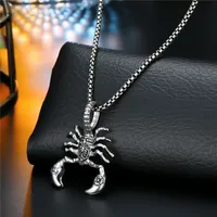 European And American New Punk Rock Hip Hop Tiger Eagle Scorpion Animal Pendant Necklace Personality Retro Silver Necklace main image 3