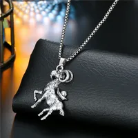 European And American New Punk Rock Hip Hop Tiger Eagle Scorpion Animal Pendant Necklace Personality Retro Silver Necklace sku image 1