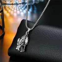 European And American New Punk Rock Hip Hop Tiger Eagle Scorpion Animal Pendant Necklace Personality Retro Silver Necklace sku image 3