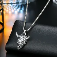 European And American New Punk Rock Hip Hop Tiger Eagle Scorpion Animal Pendant Necklace Personality Retro Silver Necklace sku image 7