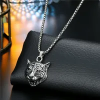 European And American New Punk Rock Hip Hop Tiger Eagle Scorpion Animal Pendant Necklace Personality Retro Silver Necklace sku image 8