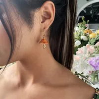 Hot Sale Creative Dream Cute Small Mushroom Drip Earrings Colorful Drip Mushroom Earrings Wholesale Nihaowholesale main image 1