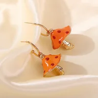 Hot Sale Creative Dream Cute Small Mushroom Drip Earrings Colorful Drip Mushroom Earrings Wholesale Nihaowholesale main image 3