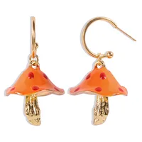 Hot Sale Creative Dream Cute Small Mushroom Drip Earrings Colorful Drip Mushroom Earrings Wholesale Nihaowholesale sku image 3