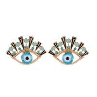 New  Fashion Blue Eyes Earrings Inlaid Rhinestone Eyes Earrings Wholesale Nihaowholesale sku image 1