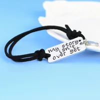 New Fashion  Letters My Story Isn't Over Yet Lettering Alloy Inspirational Bracelet Wholesale Nihaowholesale main image 1