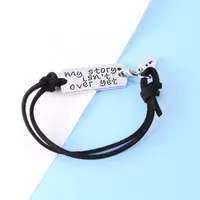 New Fashion  Letters My Story Isn't Over Yet Lettering Alloy Inspirational Bracelet Wholesale Nihaowholesale main image 4