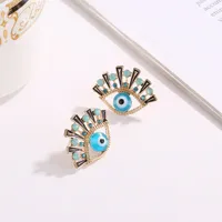 New  Fashion Blue Eyes Earrings Inlaid Rhinestone Eyes Earrings Wholesale Nihaowholesale main image 4