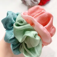 Pure Color Cute Girl Hair Scrunchies Chiffon Fabric Hair Scrunchies   Wholesale Nihaowholesale main image 3