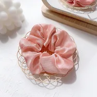 Pure Color Cute Girl Hair Scrunchies Chiffon Fabric Hair Scrunchies   Wholesale Nihaowholesale sku image 3