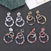 1 Pair Fashion Geometric Resin No Inlaid Earrings Ear Studs main image 3