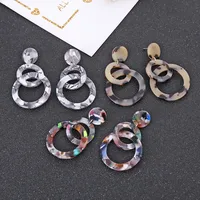 1 Pair Fashion Geometric Resin No Inlaid Earrings Ear Studs main image 4
