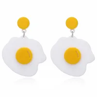 Korean Fried Eggs Sweet And Cute Girl Line Hot-saling Acrylic Alloy Earrings main image 1