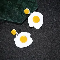 Korean Fried Eggs Sweet And Cute Girl Line Hot-saling Acrylic Alloy Earrings main image 5