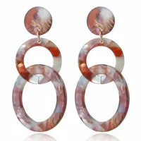 1 Pair Fashion Geometric Resin No Inlaid Earrings Ear Studs sku image 1