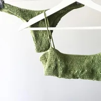 Triangle Sexy Pleated Bikini Wholesale Nihaowholesale main image 4