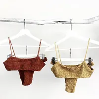 Triangle Sexy Pleated Bikini Wholesale Nihaowholesale main image 5