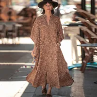 New Leopard Dot Cardigan Vacation Long Skirt Beach Cover Dress Wholesale Nihaowholesale main image 1