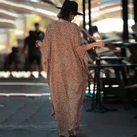 New Leopard Dot Cardigan Vacation Long Skirt Beach Cover Dress Wholesale Nihaowholesale main image 3