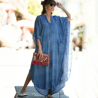 New Leopard Dot Cardigan Vacation Long Skirt Beach Cover Dress Wholesale Nihaowholesale sku image 2