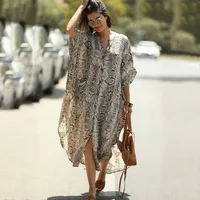 New Leopard Dot Cardigan Vacation Long Skirt Beach Cover Dress Wholesale Nihaowholesale sku image 3