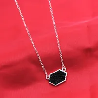 Fashion Simple Multicolor Crystal Cluster Turquoise Diamond Pendant Necklace main image 2