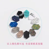 Fashion Simple Multicolor Crystal Cluster Turquoise Diamond Pendant Necklace main image 4