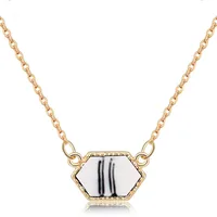 Fashion Simple Multicolor Crystal Cluster Turquoise Diamond Pendant Necklace sku image 4