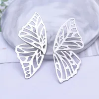 Exaggerated Hollow Butterfly Wings  Trend Fan-shaped Creative Earrings Wholesale main image 2