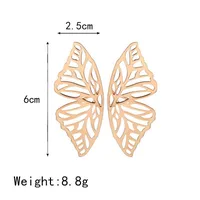 Exaggerated Hollow Butterfly Wings  Trend Fan-shaped Creative Earrings Wholesale main image 5