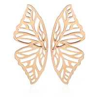 Exaggerated Hollow Butterfly Wings  Trend Fan-shaped Creative Earrings Wholesale sku image 1