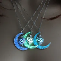 Fashion Hot Sale Moon Represents My Heart Luminous Necklace Heart Pendant Wholesale Nihaowholesale main image 9