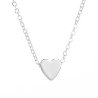 Korea Peach Heart Mini Love Glossy Three-dimensional Pendant Love Clavicle Chain For Women sku image 1
