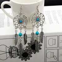 Ethnic Style Geometric Plating Alloy Gem Earrings main image 4