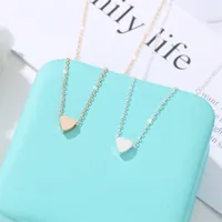 Korea Peach Heart Mini Love Glossy Three-dimensional Pendant Love Clavicle Chain For Women main image 2