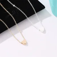 Korea Peach Heart Mini Love Glossy Three-dimensional Pendant Love Clavicle Chain For Women main image 3
